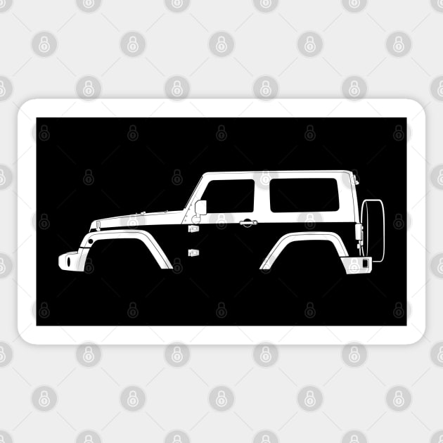 Jeep Wrangler (JK) Silhouette Sticker by Car-Silhouettes